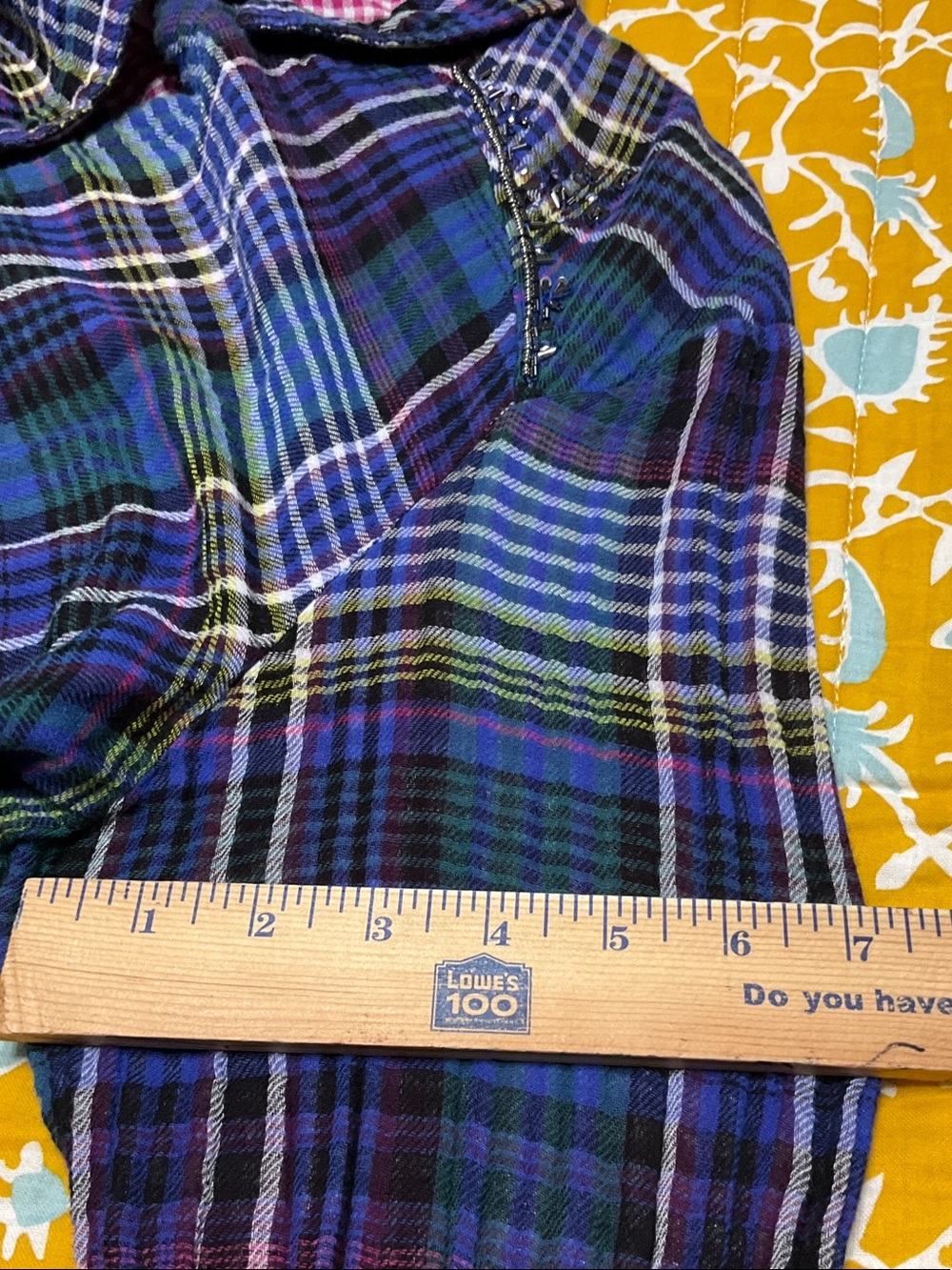 True Craft Blue & Purple Plaid Long Tunic/ Dress - Picture 7 of 14